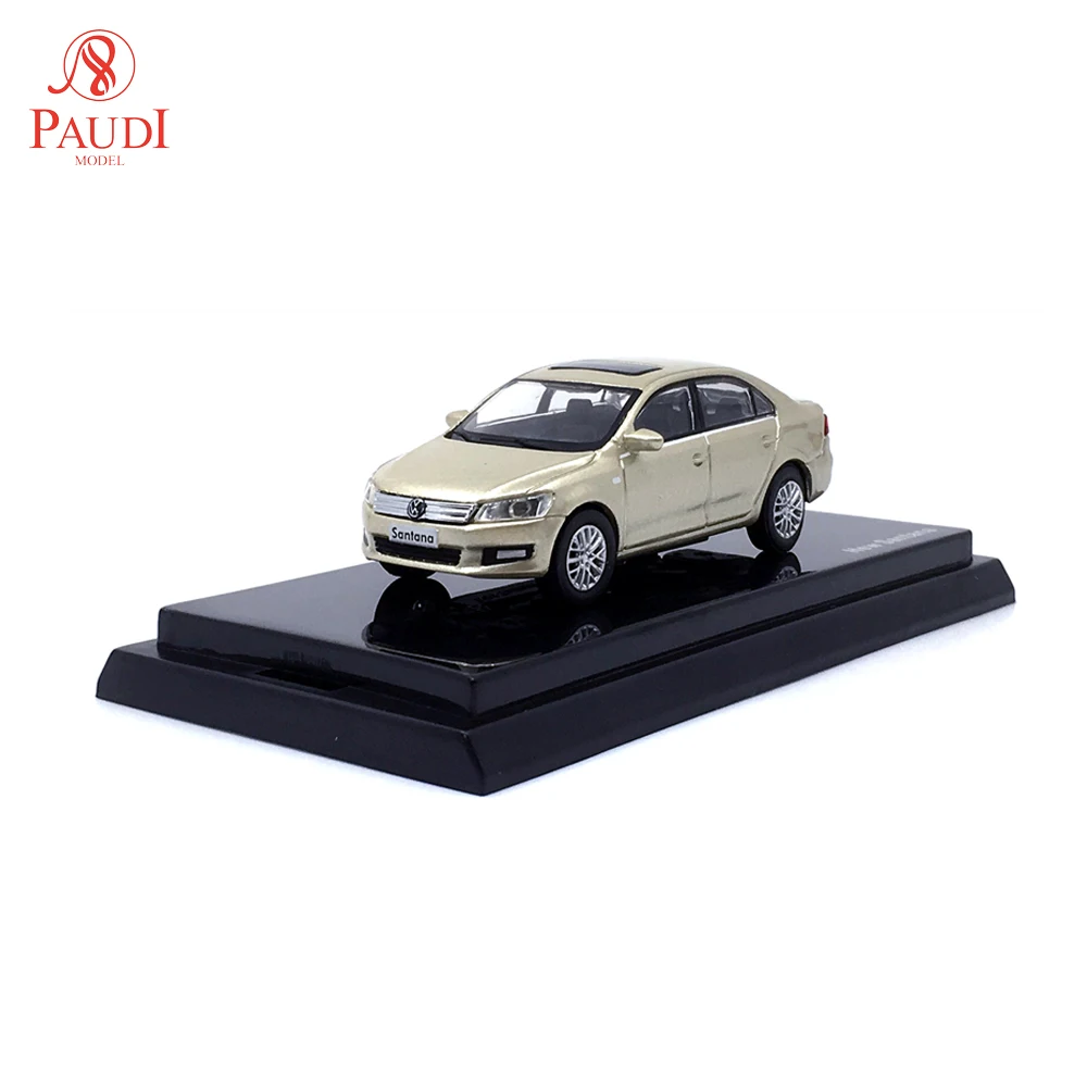 1:64 1/64 1 64 VW Santana Золотой литой металлический игрушечный автомобиль оригинальные