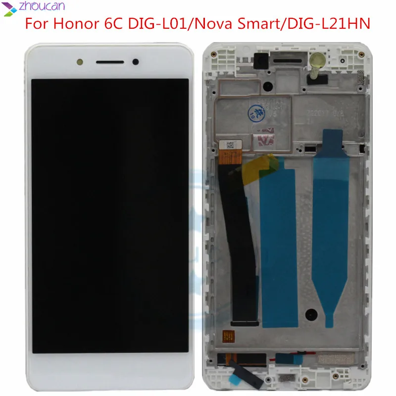 

5.0 inch Full LCD display + Touch screen Digitizer assembly with Frame For Huawei Honor 6C DIG-L01 / Nova Smart / DIG-L21HN