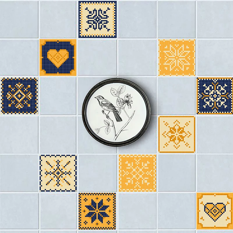 20pcs Self-adhesive Tiles Stickers Waist Line Kitchen Wall Sticker PVC Floor Wallpaper Home Decor Bright Color 10x10 20x20cm 20pcs Self-adhesive Tiles Stickers Waist Line Kitchen Wall Sticker PVC Floor Wallpaper Home Decor Bright Color 10x10 20x20cm