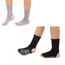 2 пары, женские профессиональные носки для йоги, с открытым носком, с пятью пальцами, противоскользящие, до колена, высокое качество, для спортзала, фитнеса, носки для пилатеса, танцев, балета