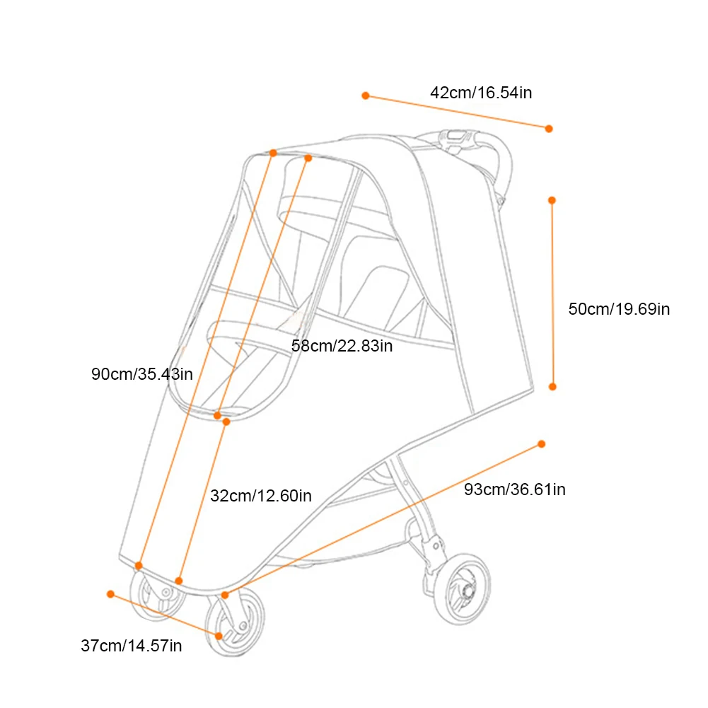Универсальный Водонепроницаемый дождевик для коляски, прозрачный пылезащитный дождевик для детской коляски, аксессуары для колясок