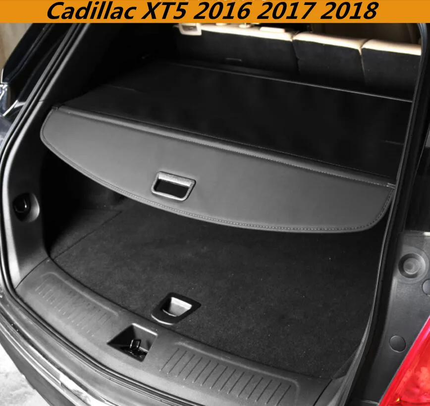 

JINGHANG High quality Car Rear Trunk Security Shield Cargo Cover For Cadillac XT5 2016 2017 2018 ( black, beige)