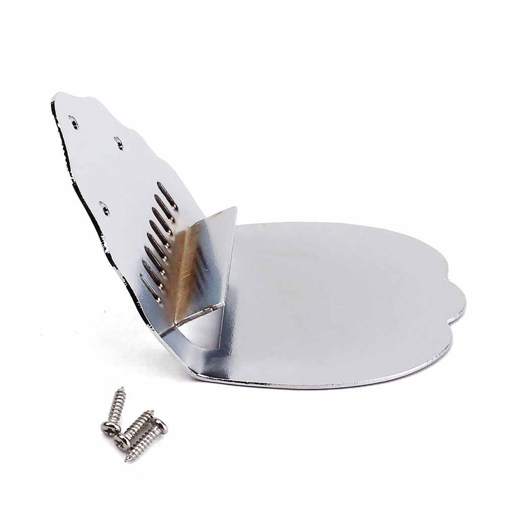

K Word Gold Mandolin Chrome Tailpiece With 3pcs Screws Plate With K Decorative Pattern FOR Mandolin Replacement