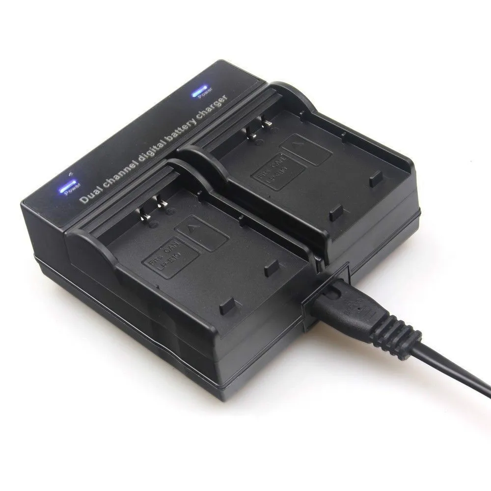 LP E10 Dual Channel Battery Charger For Canon EOS 1200D/1100D REBEL T3