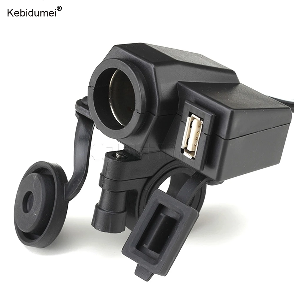 

sikeo Waterproof power socket usb for motorcycle Motorbike 12 V Cigarette Lighter 5V USB Power Port Adaptor Outlet Charger