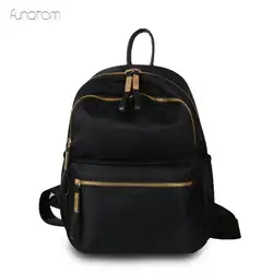 Женский рюкзак, школьные сумки для девочек-подростков, нейлоновый замок на молнии, дизайн, черный Femme Mochila, женский рюкзак, модный рюкзак
