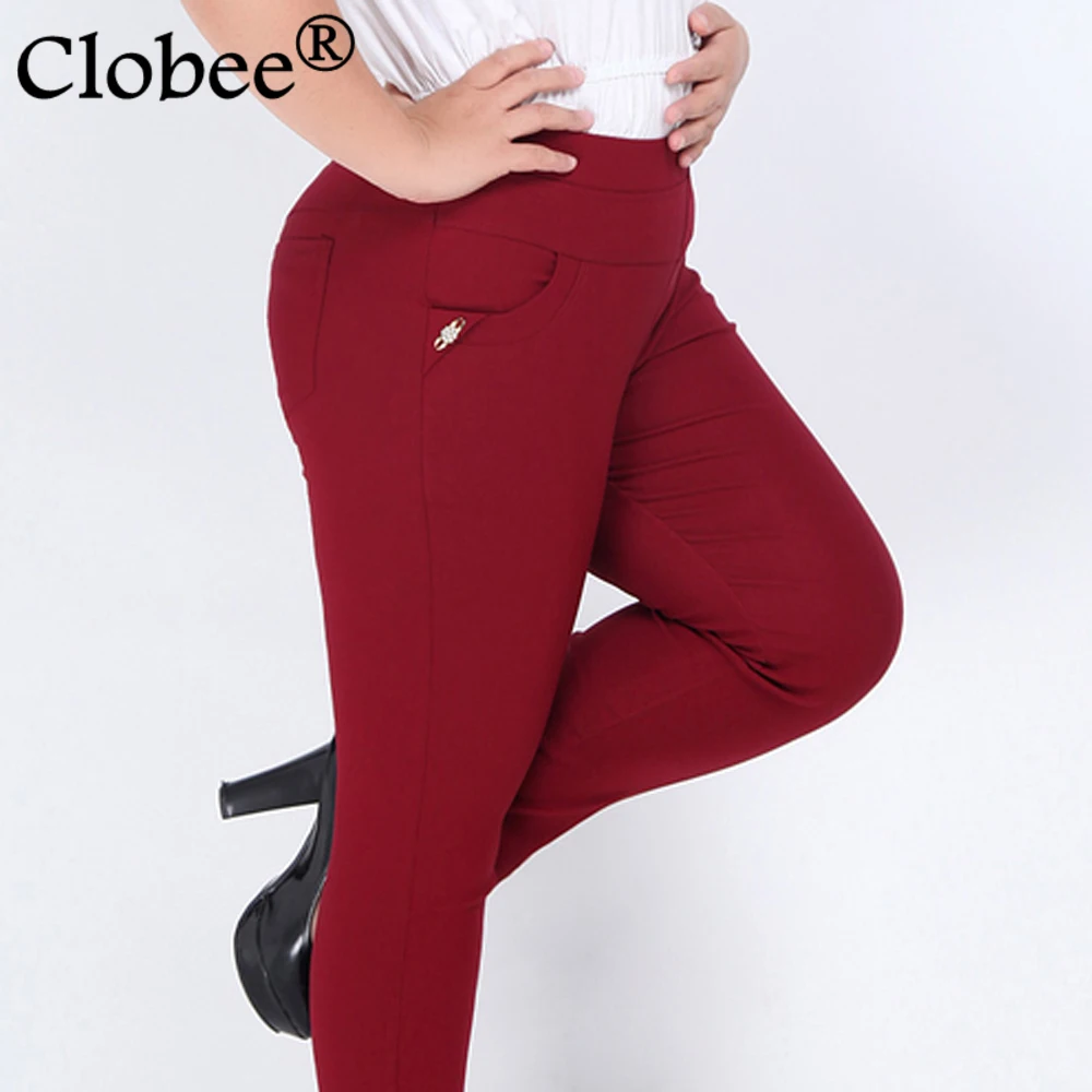 

2017 New Women's Plus Size 6XL Pencil Pants, 11 Style Fashion High Waist Female Stretch Slim Pants / Trousers/Leggings