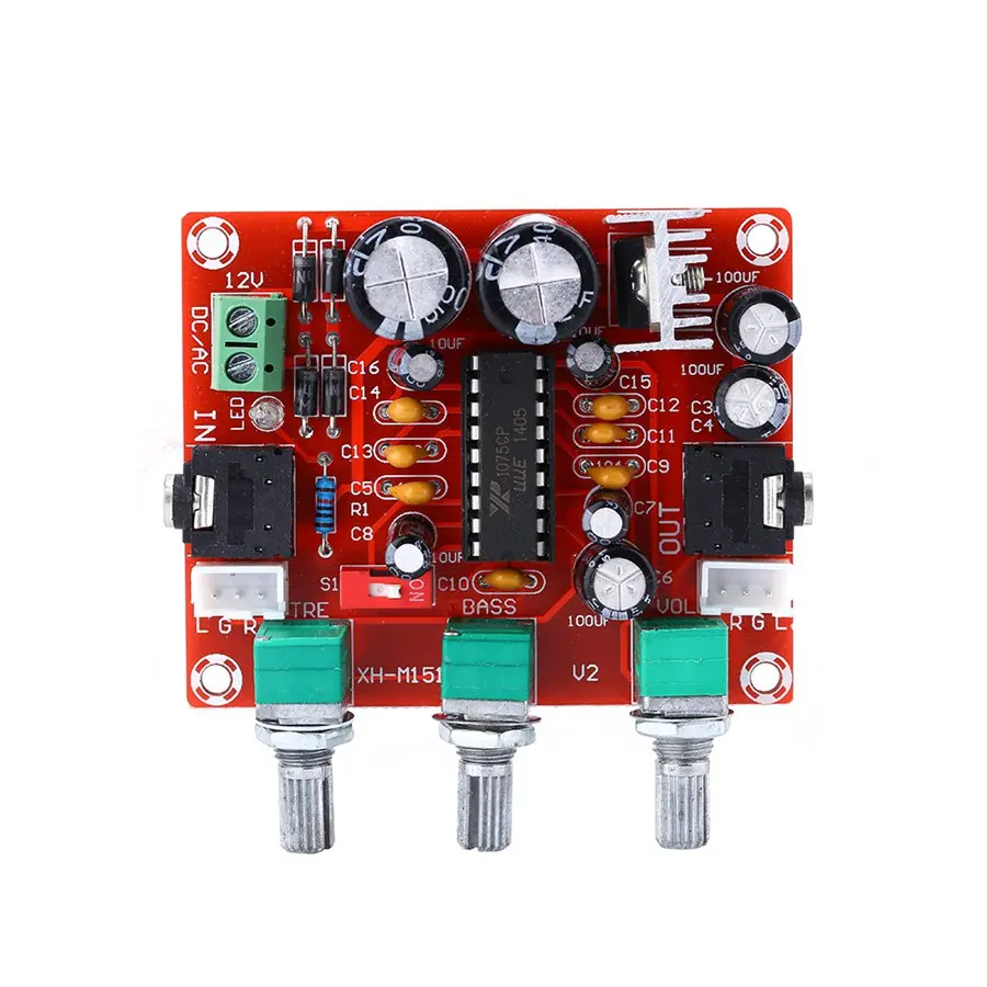 

1 PC Digital Audio Processor Actuator Pre Amplifier AC/DC 12V R1075 Tone Board BBE High Quality