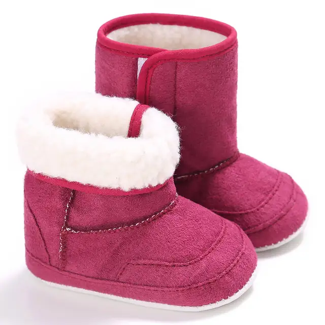 Botines de piel gruesa para bebé, botas de nieve súper cálidas, para primeros pasos, Invierno AliExpress Madre y niños