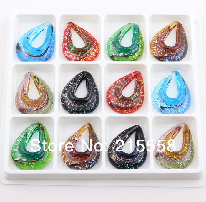 

Summer Hot Selling Water Drop Lampwork Glass Pendant Murano Glass Pendant for Necklace Wholesale ZBE203
