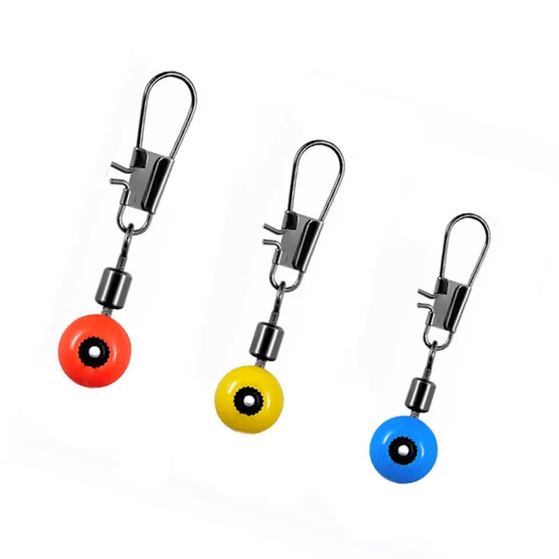 

20PCS/Lot Space Beans Fishing Connector Float Connector Rolling Swivel Fishing Supplies with Box Carry Fishing Tackle tool 7