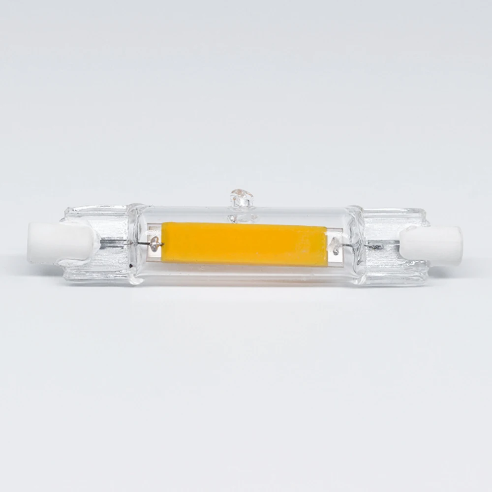 R7S COB светодиодный светильник стеклянная лампочка трубка для замены галогенного света пятно света 78 мм 118 мм AC 220 V 230 V 5 W 9 W 13 W