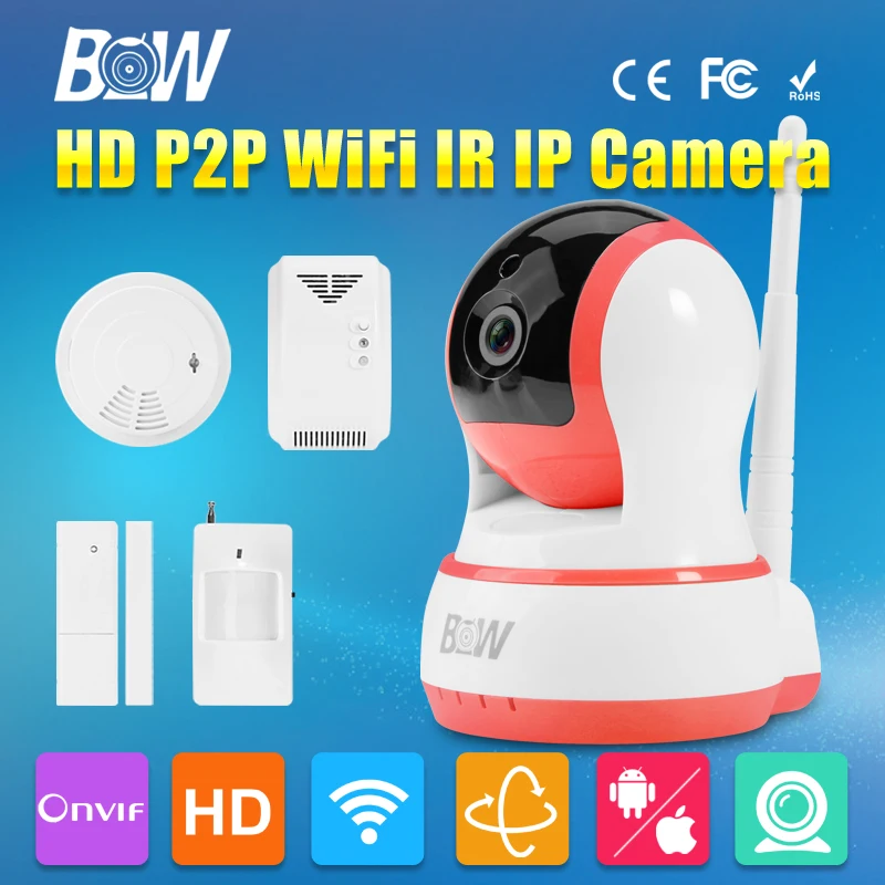 BW P2P 720P HD Wireless IP font b Camera b font WiFi Network CCTV Onvif Indoor