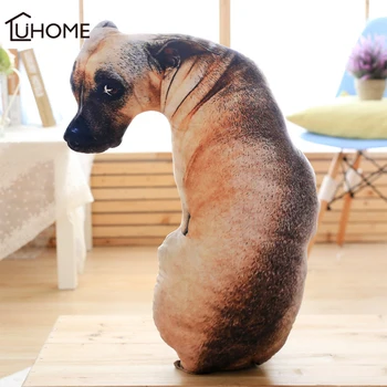 

3D Vivid Simulation Dog Pillow Full Body Dog Shape Funny Animal Tiger Wolf Office Car Cushion Sofa Throw Pillow Decoration Gifts