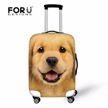 FORUDESIGNS/3D милые животные, принт собаки, женские и мужские, спандекс, аксессуары для путешествий, эластичный багажный Защитный чехол для 18-30 дюймов, чехол