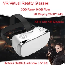 3GB Ram VR All In One Glasses Virtual Reality Glasses V3H 2K Display S900 Quad Core 1.7GHz 5.5 inch 16GB Rom Wifi 3D VR Glasses