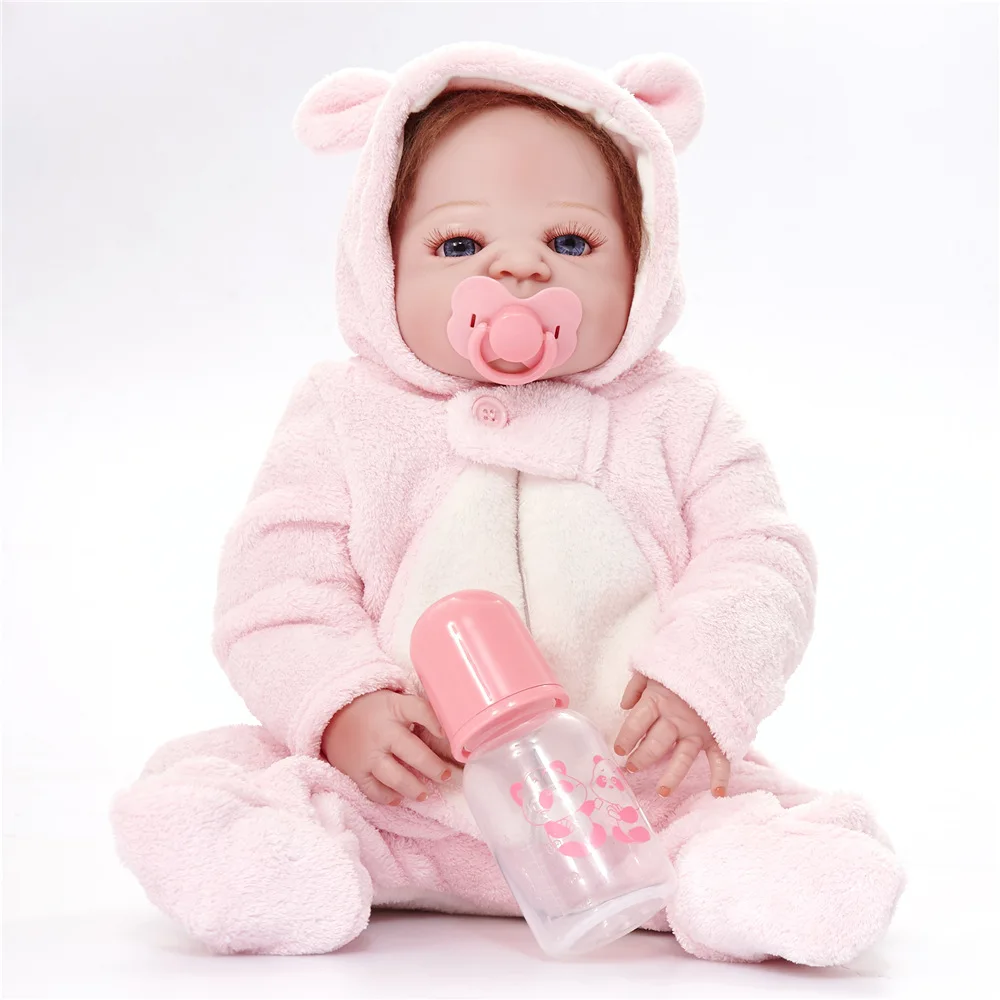 55 см полное Силиконовое боди Reborn Baby Doll игрушка Реалистичная новорожденная принцесса девочки младенец Кукла Малыш Brinquedos Bathe игрушки подарки