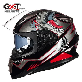 

2017 Winter New GXT Double visor Motorcycle Helmet G-999 Full Face Motorbike Helmets moto Knight equipment size M L XL