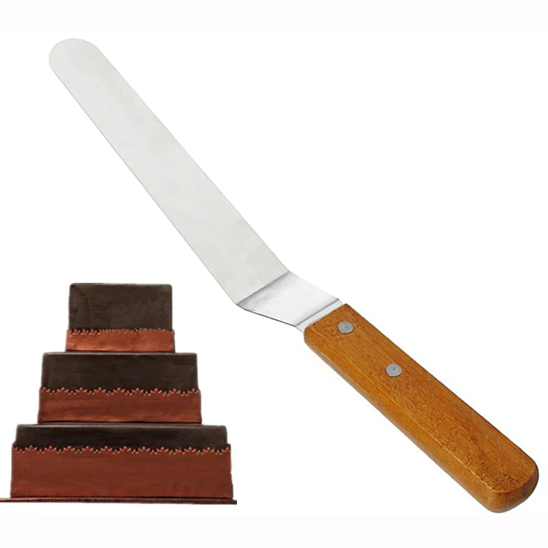 8 Inches Stainless Steel Angled Cake Icing Spatula Baking Pastry