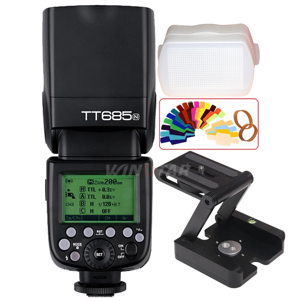 

Godox TT685N 2.4G Wireless HSS 1/8000s i-TTL Speedlite Flash + X1T-N Trigger + Z Tripod Bracket Head for Nikon DSLR Cameras