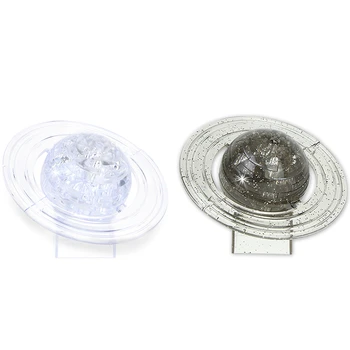 

3D Saturn Planet Crystal DIY 3D Self-assembly Plastic Crystal Creative Building Blocks for Children's Toys