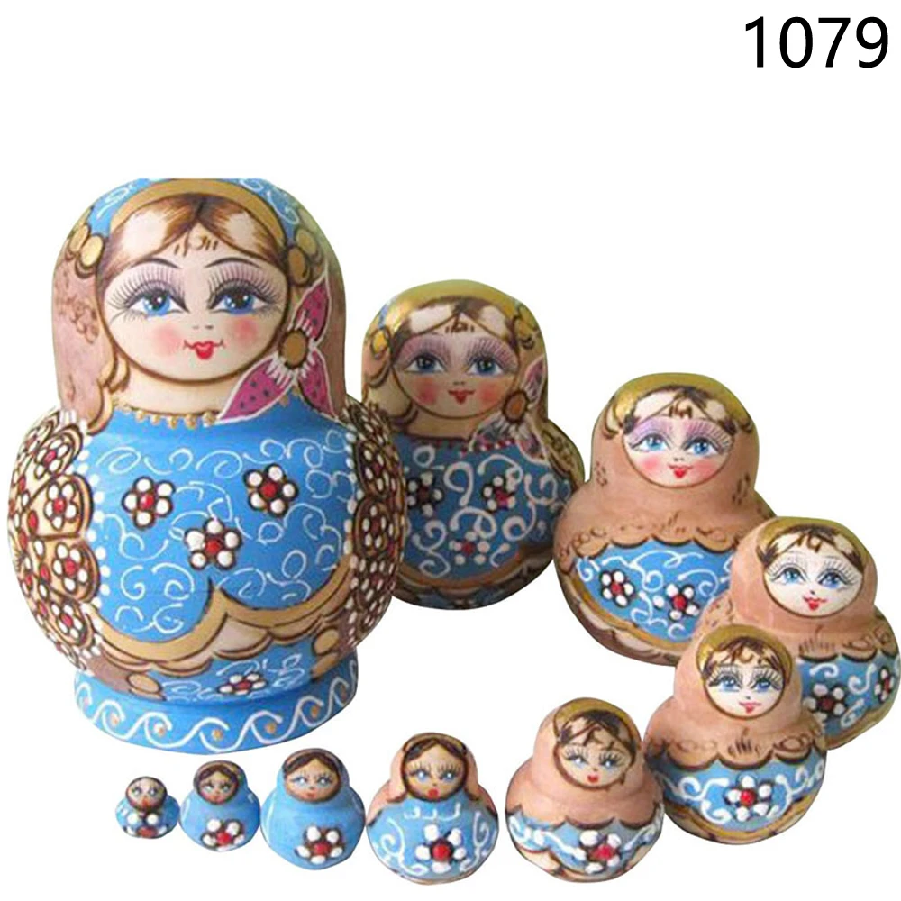 Деревянные русская матрешка куклы ручная роспись бабушка Матрешка набор