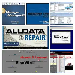 V10.53 alldata программного обеспечения hdd 1 ТБ + mitchell по требованию 2015 + elsawin 5.2 для audi для vw + митчелл тяжелых грузовиков всех автомобилей
