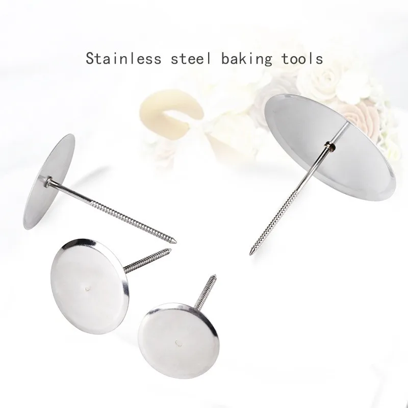 

Baking Piping Stands Tools DIY Needle Stick Ice Cream Cake Decorating Tools Cake Flower Nails Stainless Steel Piping Nail