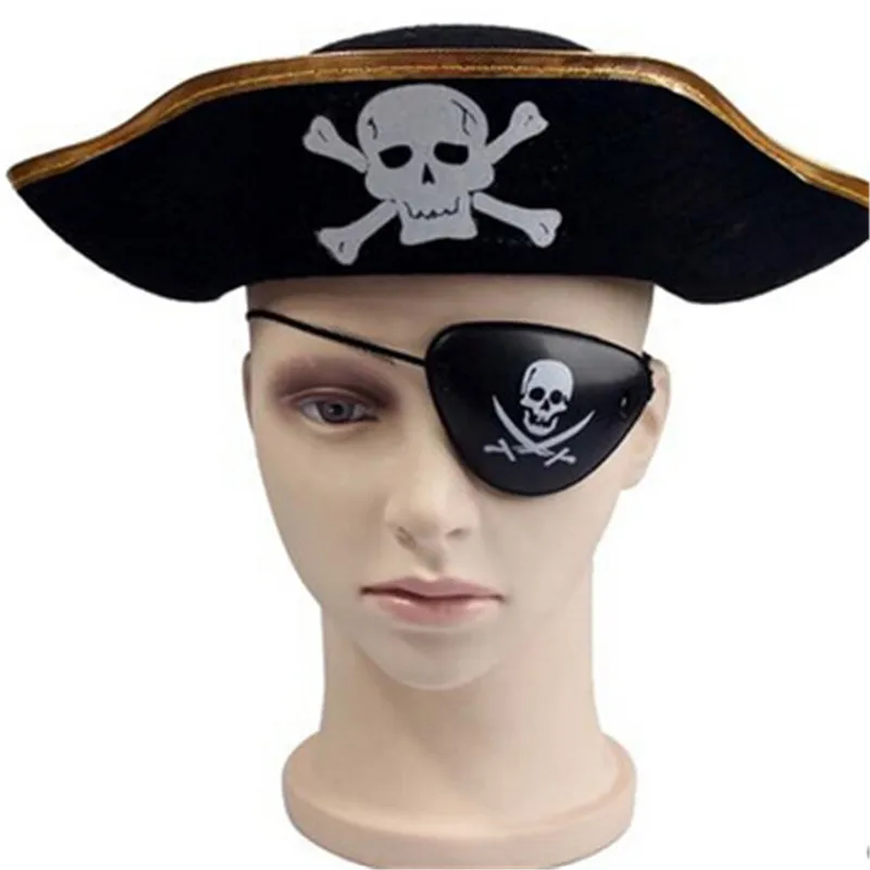 

Halloween Pirate Eye Patch Eye Mask Eyeshade Cover Plain Lazy Eye Amblyopia Skull Eye Patch party supplies costume props