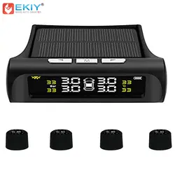 EKIY умная Автомобильная TPMS система мониторинга давления в шинах Солнечная usb зарядка беспроводная цифровая ЖК-дисплей Автоматическая