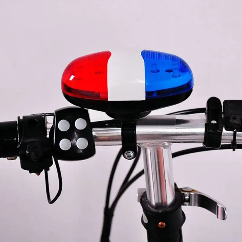 2018 Новое Поступление Велосипедный звонок 6 светодиодный 4 тон рог светодиодный велосипед свет Электронная Сирена Аксессуары для велосипеда
