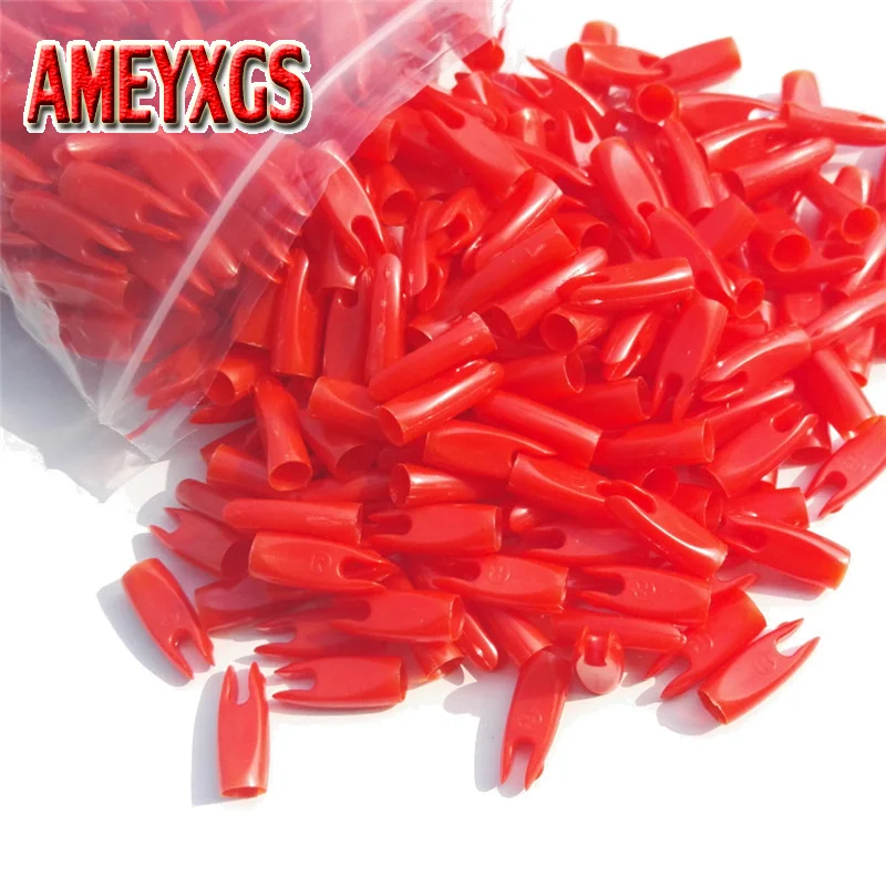 

30pcs Archery 1/4 Plastic Arrow Nock Arrow Tail Nock Pin Hunting For 6.2 mm Wood Bamboo Arrow Shaft Accessories
