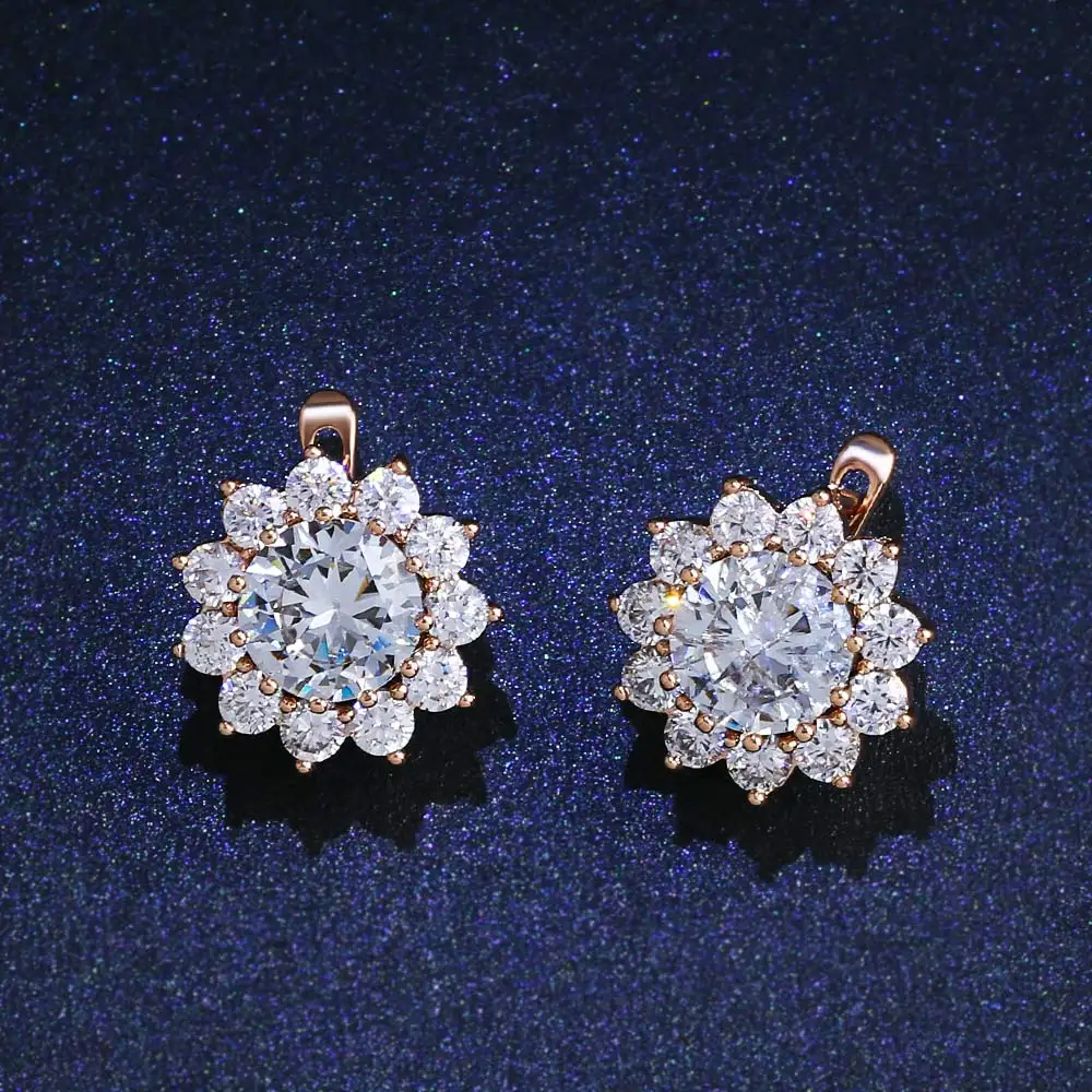 OCESRIO, роскошные серьги-гвоздики с кристаллами в виде цветка, золото 585, Королевский синий цвет, с покрытием, австрийский кубический цирконий, золотые ювелирные изделия для женщин, ers-j50