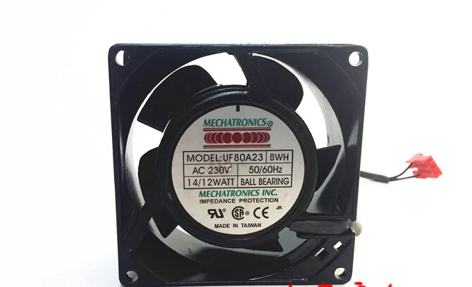 Original authentic Mechatronics UF80A23 BWH 80*80*38 230V 14/12W  fan