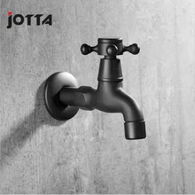 Black mop pool faucet single cold fast opening faucet copper main mop pool atomizing faucet long section