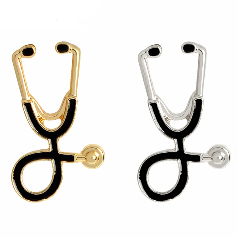 Creative Personality Doctor Nurse Stethoscope Brooch White Angel