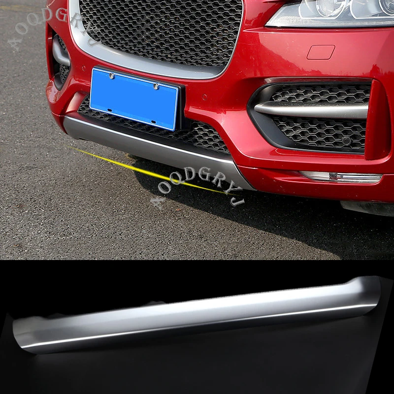 

ABS Front Bumper Lip Molding Trim Protection Cover For Jaguar F-PACE SPORT Model 2016-2019 Car styling 1pcs