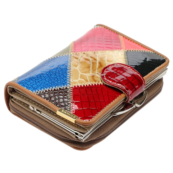 

5 pcs of Foreign Trade New Women Wallets Alligator Grain Vertical Hasp Ma'am Coins Card Holder Purse Wallet Free Shipping