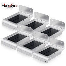 HoozGee солнечные Настенные светильники для наружного сада супер яркое освещение 16 Светодиодный PIR датчик движения Охранная лампа для домашнего декора патио