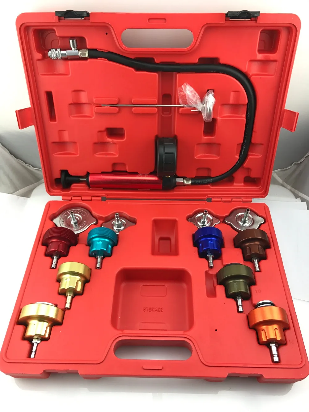 UniversalAutomotiveRadiatorPressureTesterKit14PCSAutoCooling
