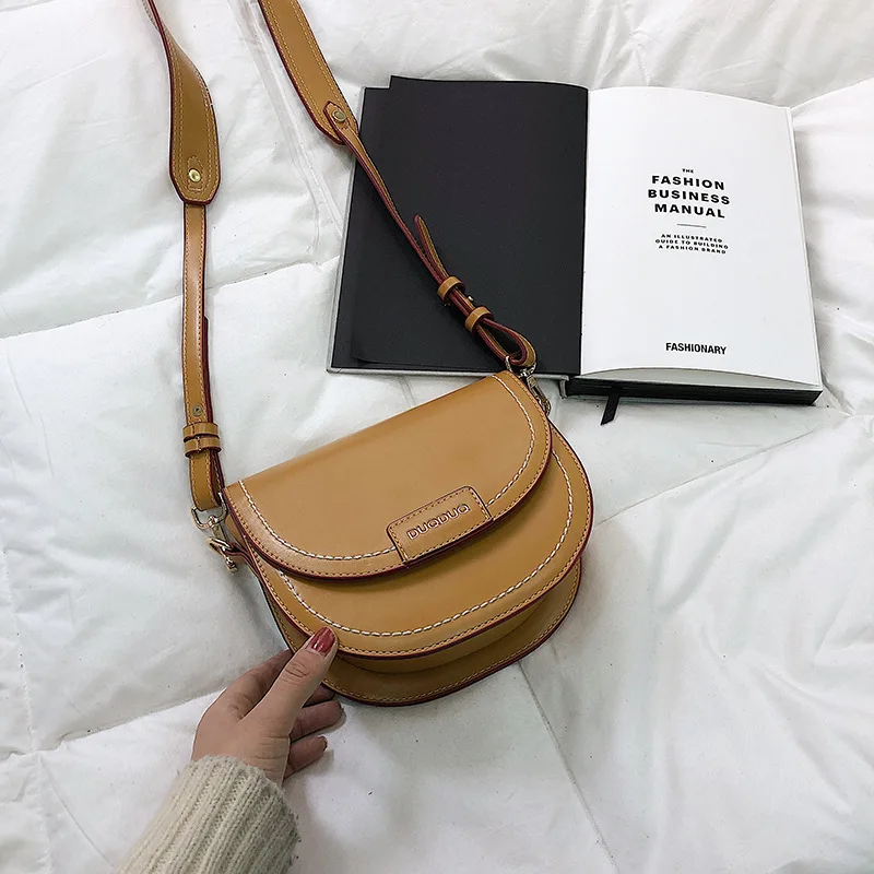 Женские седельные сумки через плечо для женщин, высококачественные роскошные кожаные сумки, дизайнерская сумка, основная Женская сумка через плечо - Цвет: yellow