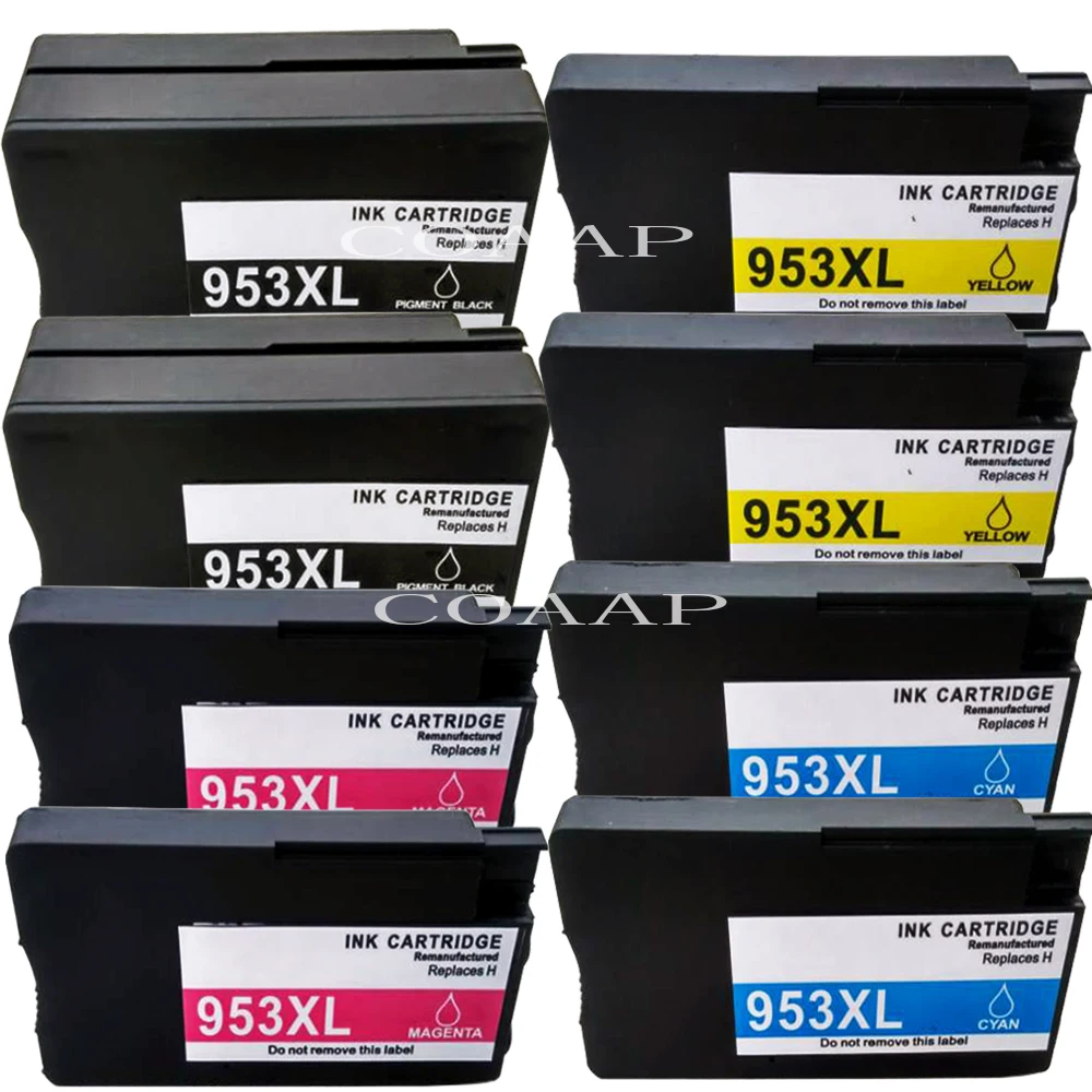 

Refilled Ink Cartridge for hp953 XL BK C M Y for HP 7740 8210 8710 8715 8720 8725 8728 8730 8740 Printer