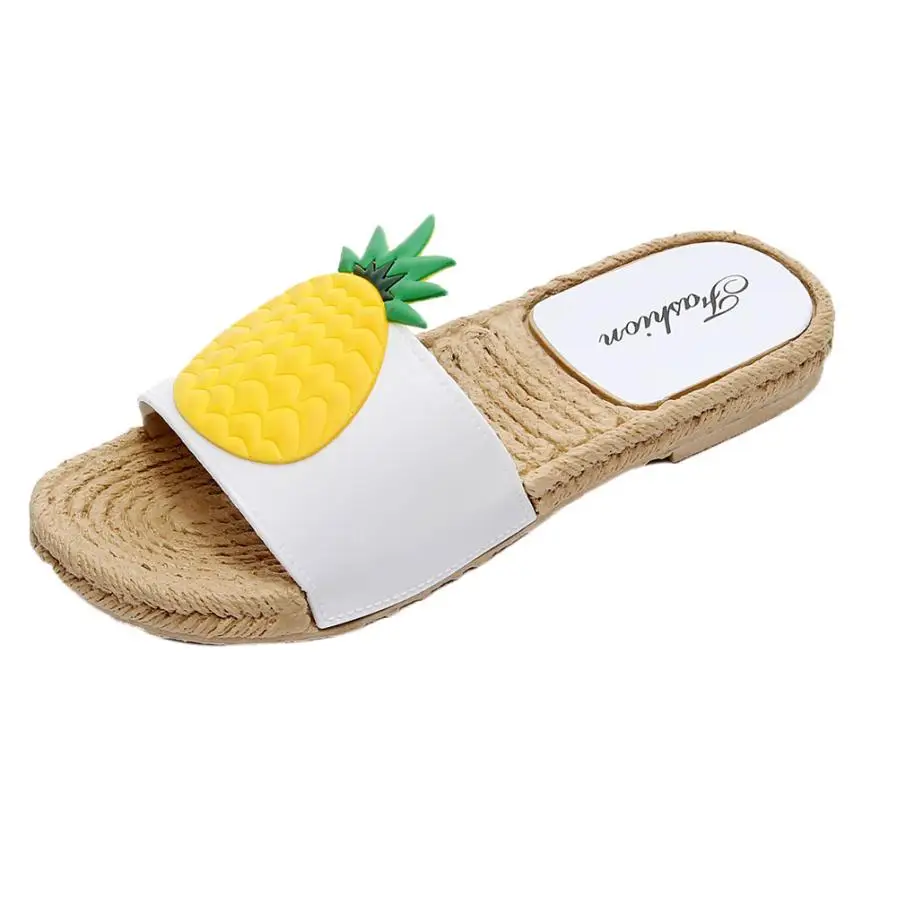 

Summer Women Flip Flop Non-Slip Flat Sandals Home Slippers Casual Straw ShoesWoman Peep Toe Casual Shoes Low Heels Sandalias Muj