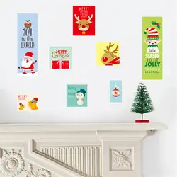 Новогодние рождественские украшения для дома 2019 веселый рождественский домашний рисунок-Наклейка на стену Декор Наклейка Съемный Новый