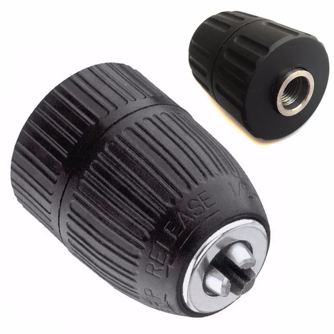 1pc Black 13mm 1/2" x 20 UNF Mount Keyless Drill Chuck Adapter For Rotary Impact Power Drills Cordless Drill Drivers Mayitr