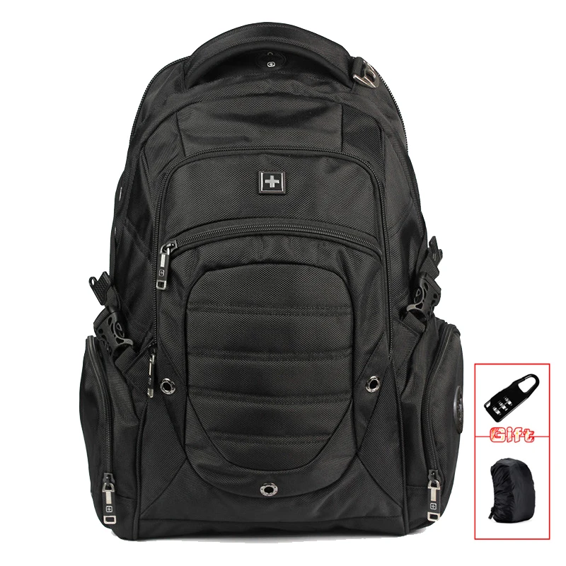 Скидка Suissewin армейский 17 дюймов mochila мужские черные рюкзаки Mochila Masculina водонепроницаемый рюкзак для ноутбука черная сумка для студентов sw9275i