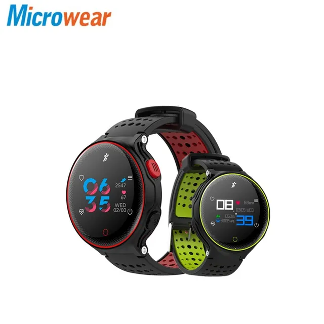 Best Offers Microwear X2 Plus Smart Watch Bluetooth 4.0 IP68 Waterproof Touch Key Sedentary Reminder Sleep / Heart Rate Monitor Pedometer