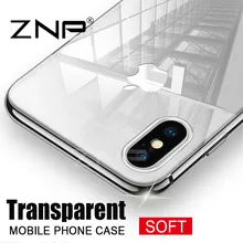 ZNP Ultra Thin Soft transparent TPU Case For Apple font b iPhone b font X 8