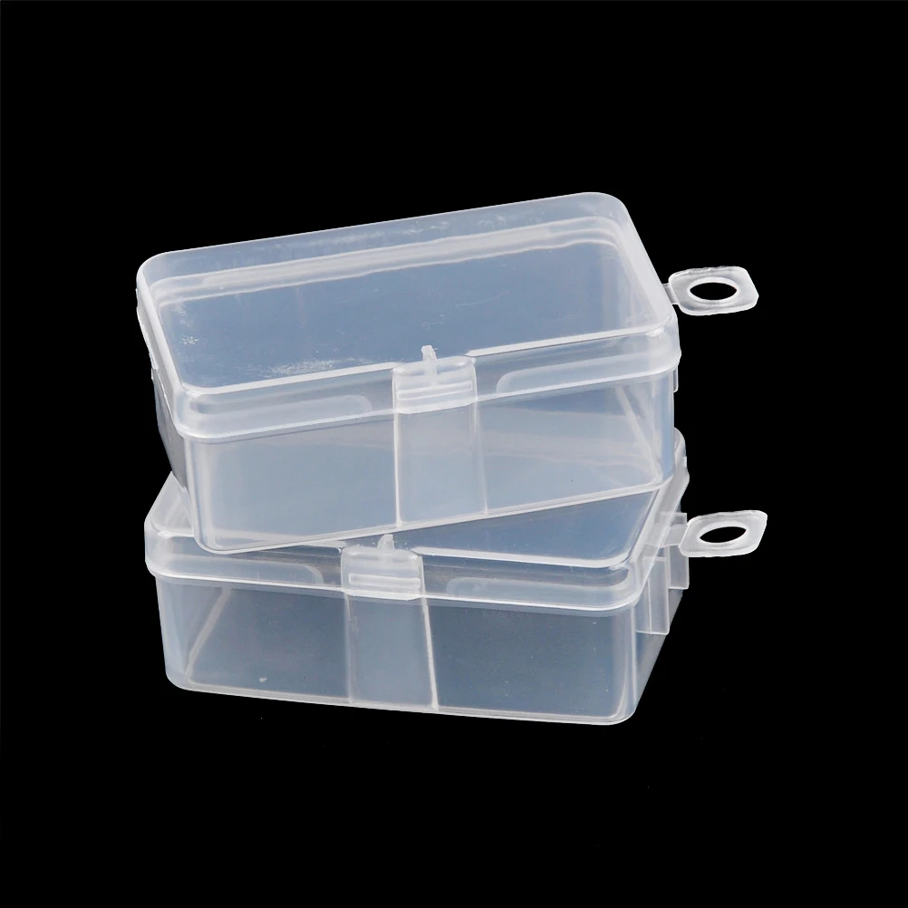 

2pcs/lot Transparent Toolbox Electronic Plastic Parts Container Tool Box Sewing Fish Hook Component Storage Box