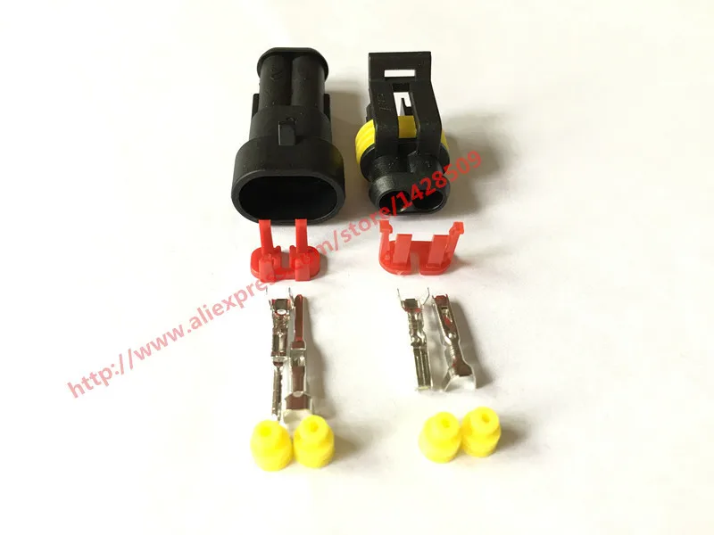 

New Car Part 10 kit 2 Pin Way Sealed Waterproof Electrical Wire Auto Connector Plug AMP connector 282104-1 282080-2